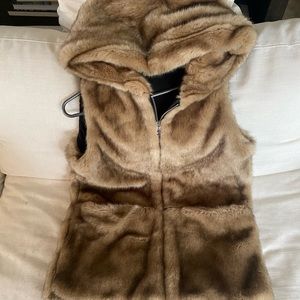 TRF Hooded Fur Zest with Pockets